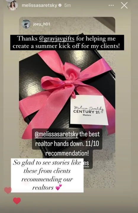 A custom Gray Jay gifting project with Raspberry Realtyβs signature pink branding